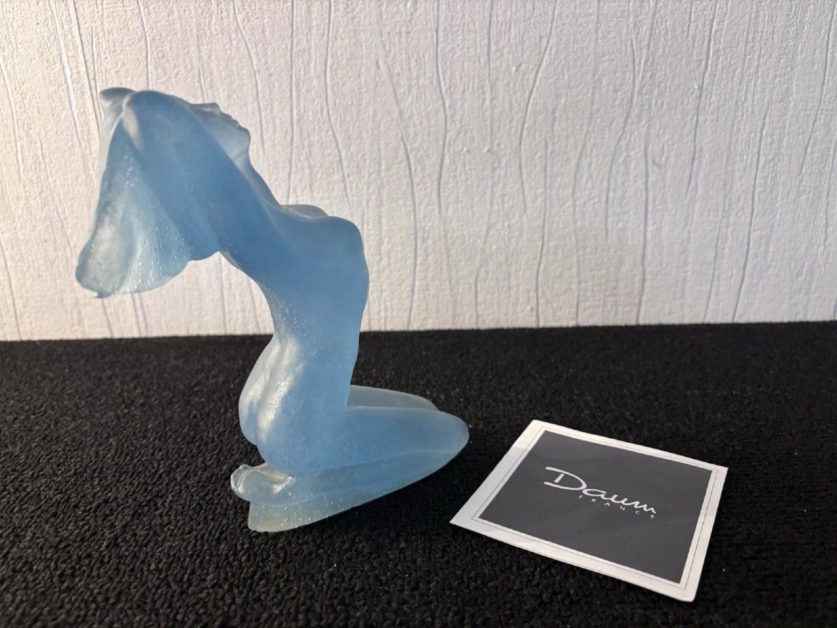 "natacha" Crystal Sculpture By Daum France, Numbered 00168-photo-4