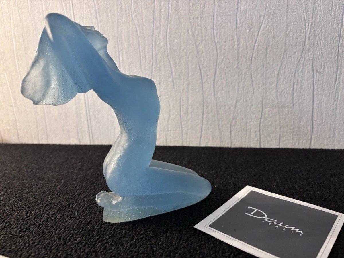 "natacha" Crystal Sculpture By Daum France, Numbered 00168-photo-1