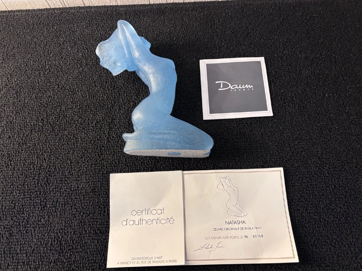 "natacha" Crystal Sculpture By Daum France, Numbered 00168-photo-2