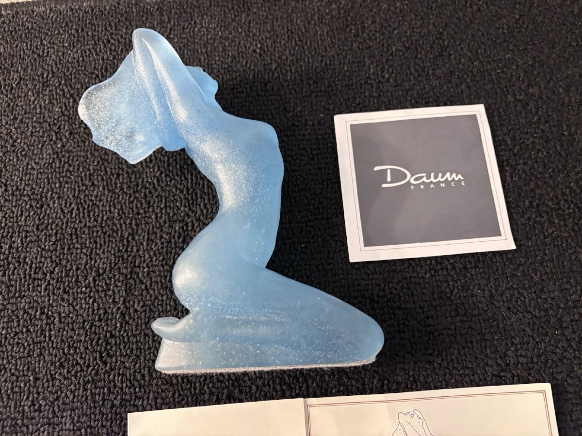 "natacha" Crystal Sculpture By Daum France, Numbered 00168-photo-4