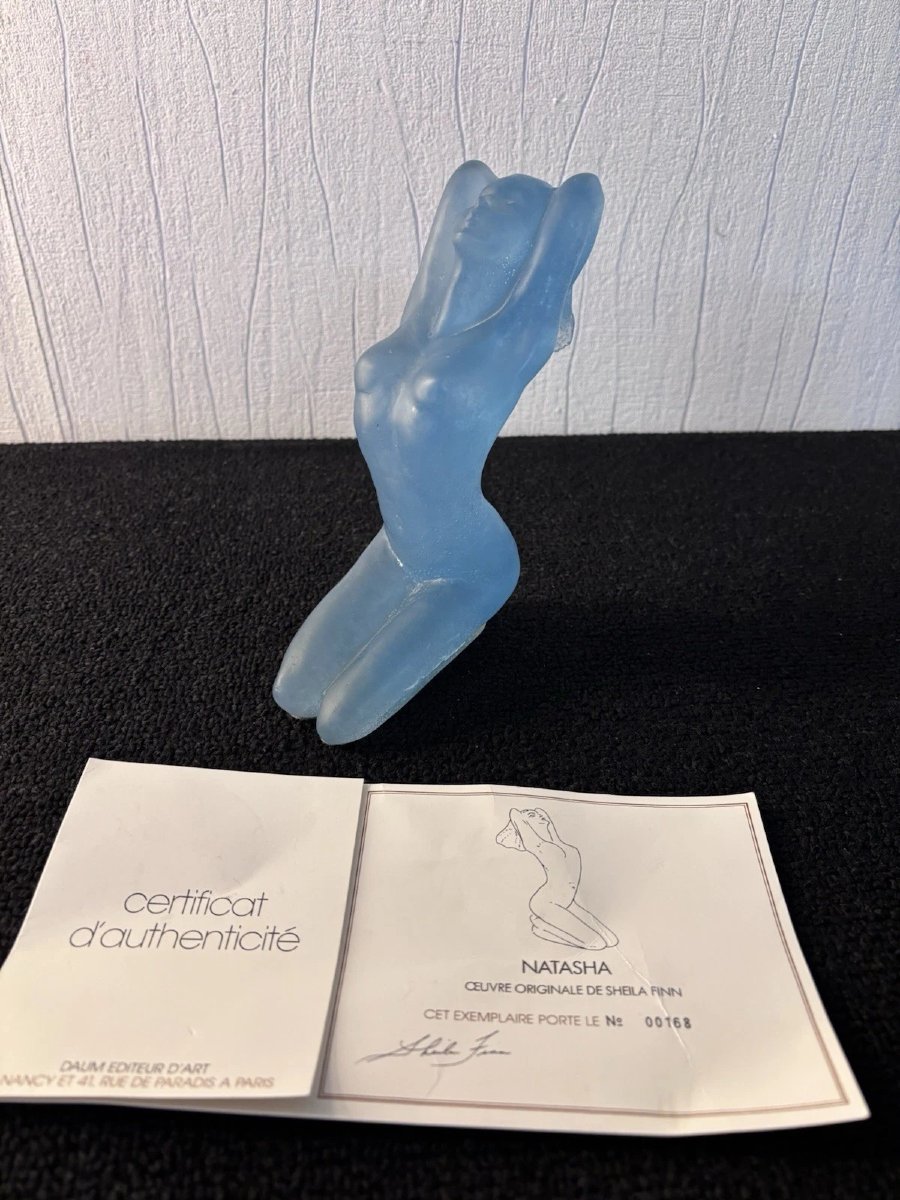 "natacha" Crystal Sculpture By Daum France, Numbered 00168