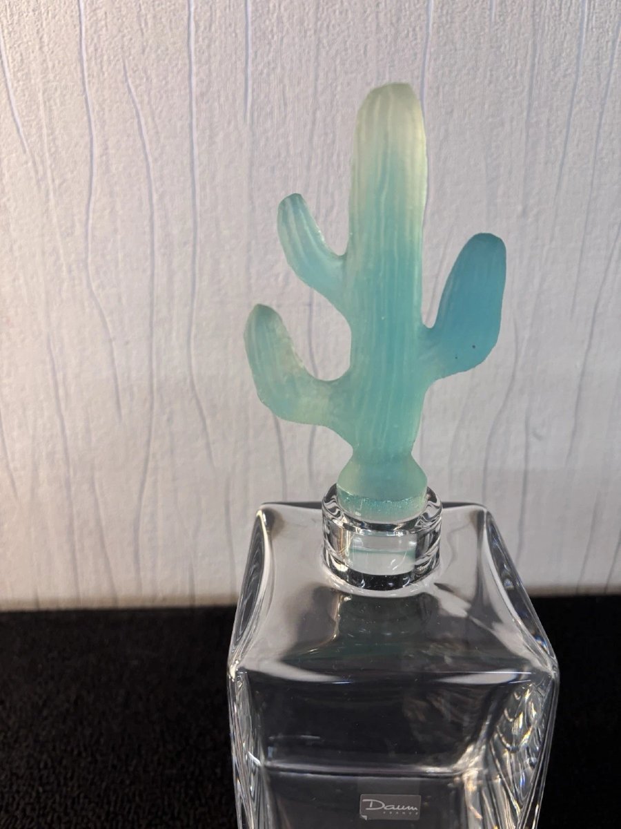 Hilton And Mcconnico Cactus Crystal Whiskey Decanter By Daum France -photo-4