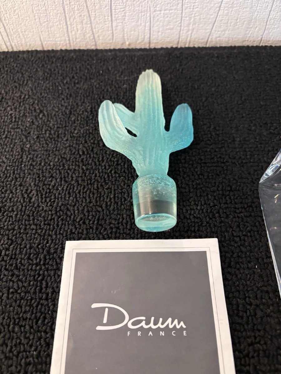 Hilton And Mcconnico Cactus Crystal Whiskey Decanter By Daum France -photo-2