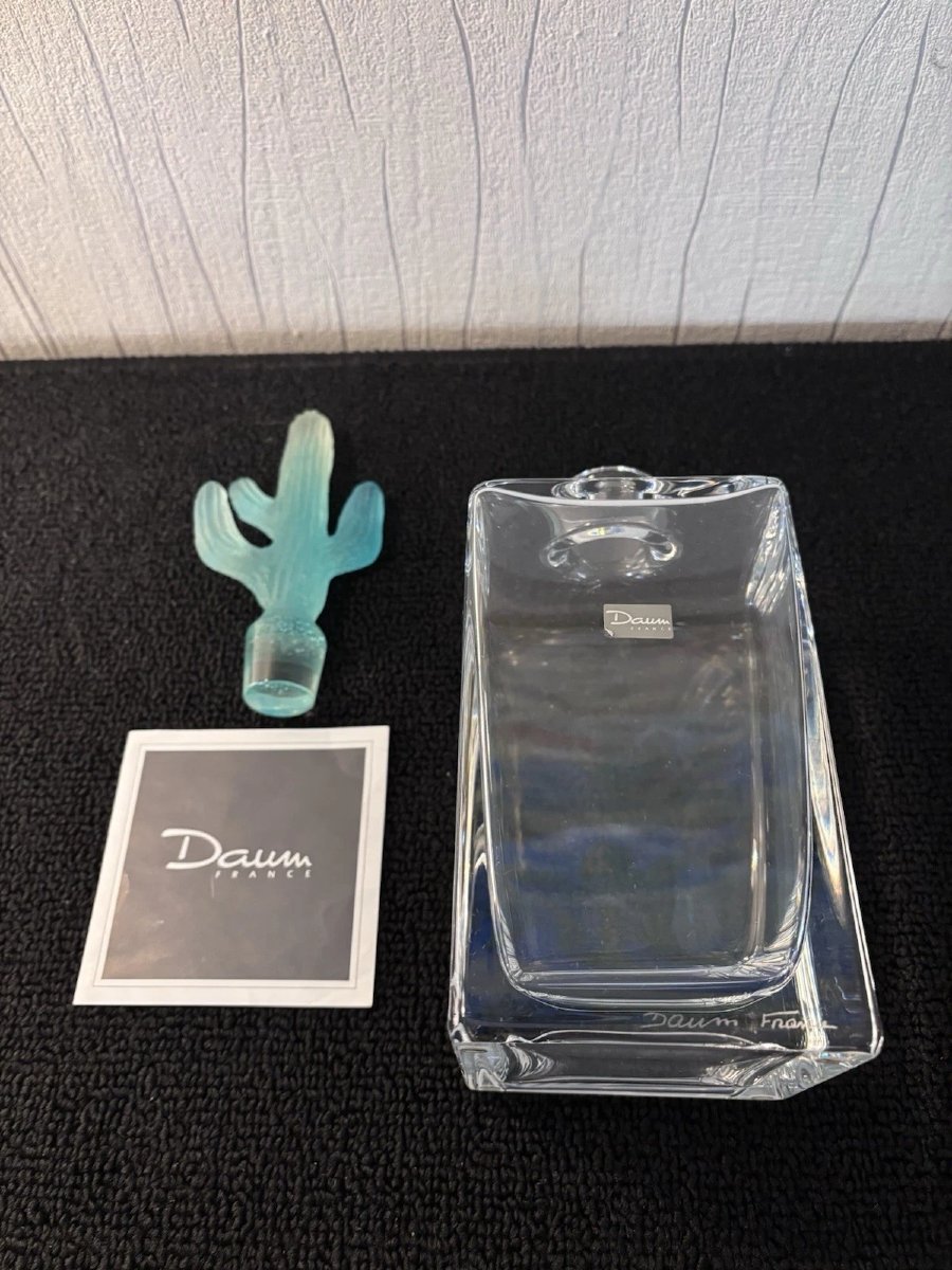 Hilton And Mcconnico Cactus Crystal Whiskey Decanter By Daum France -photo-3