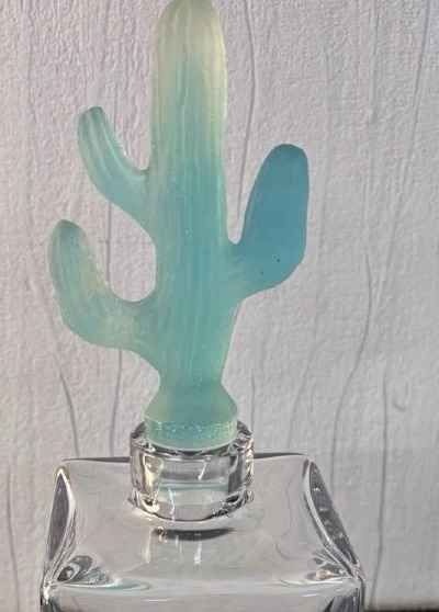 Hilton And Mcconnico Cactus Crystal Whiskey Decanter By Daum France 