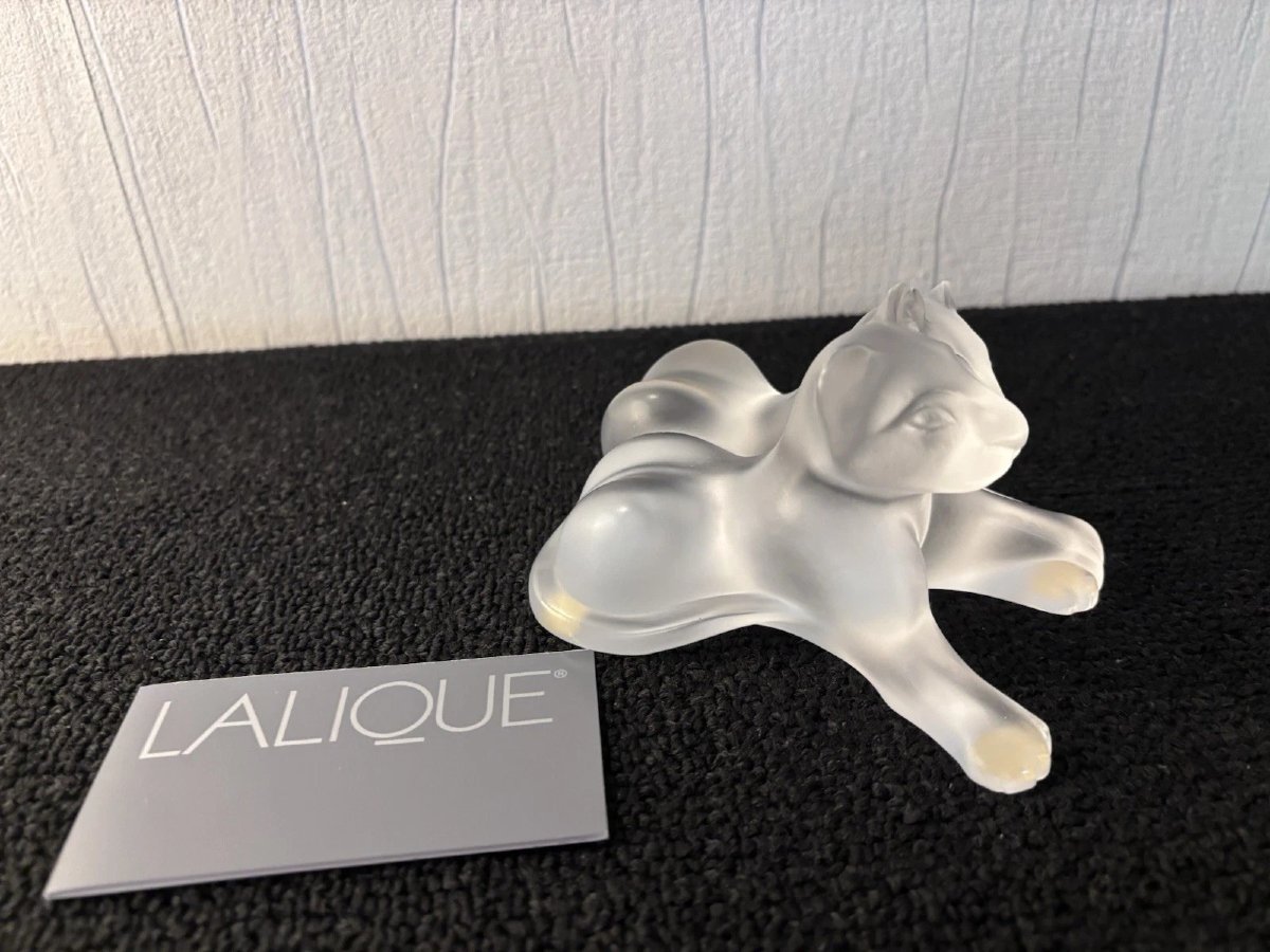 Bamara-style Lion Cubs In Lalique Crystal-photo-7