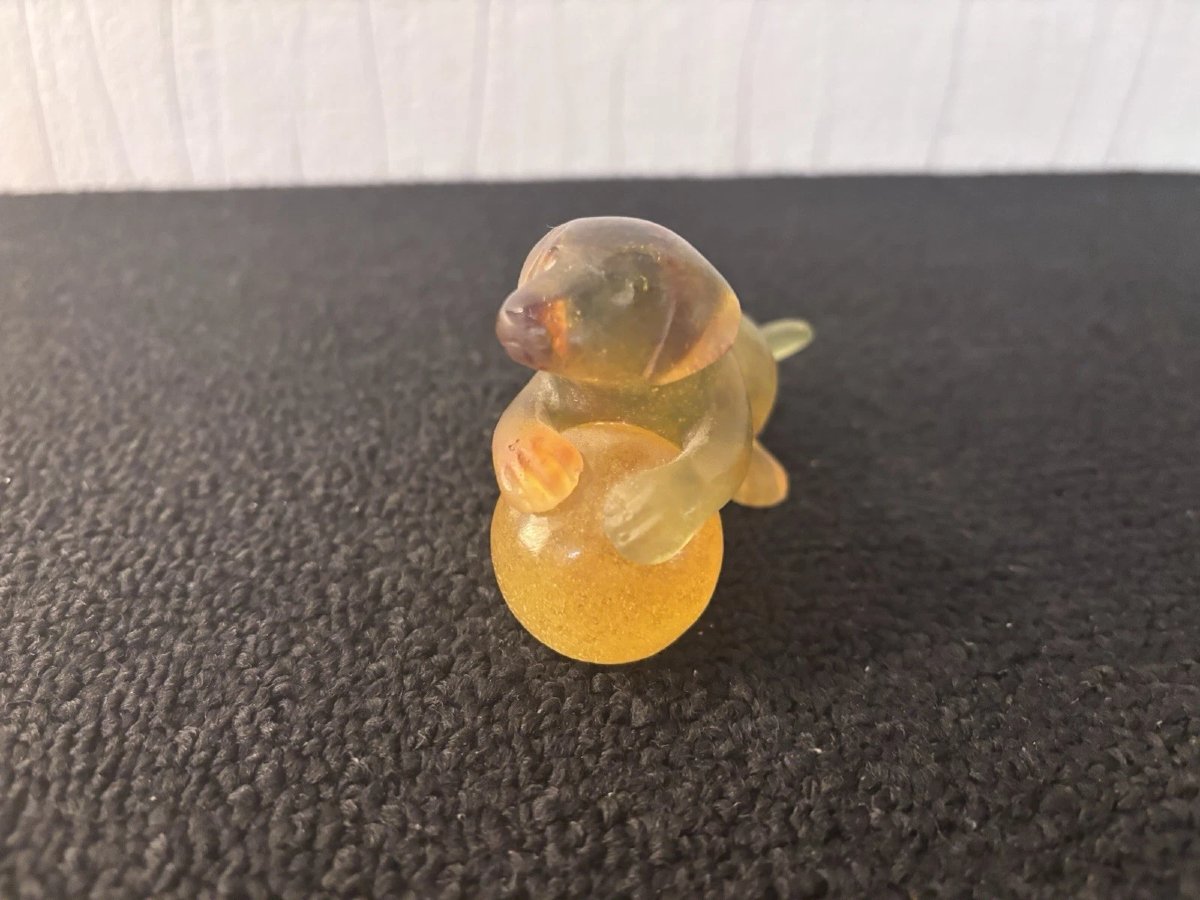 Chien jouant à la balle en cristal Daum France-photo-3