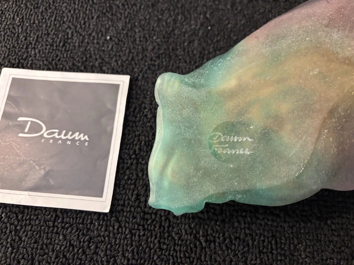 Daum France Crystal Lizard And Butterfly Trash Bowl-photo-4