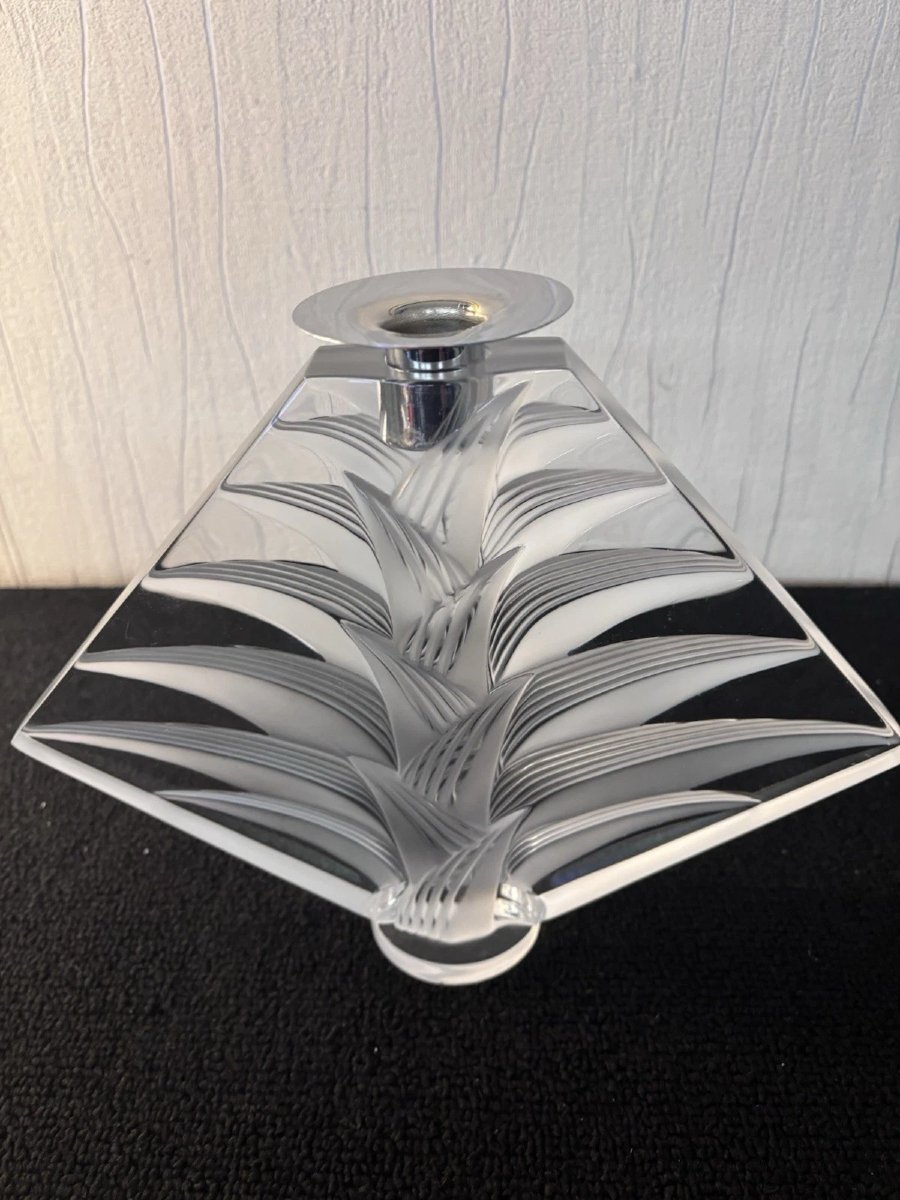 Bougeoir modèle Ravelana en cristal Lalique France-photo-4