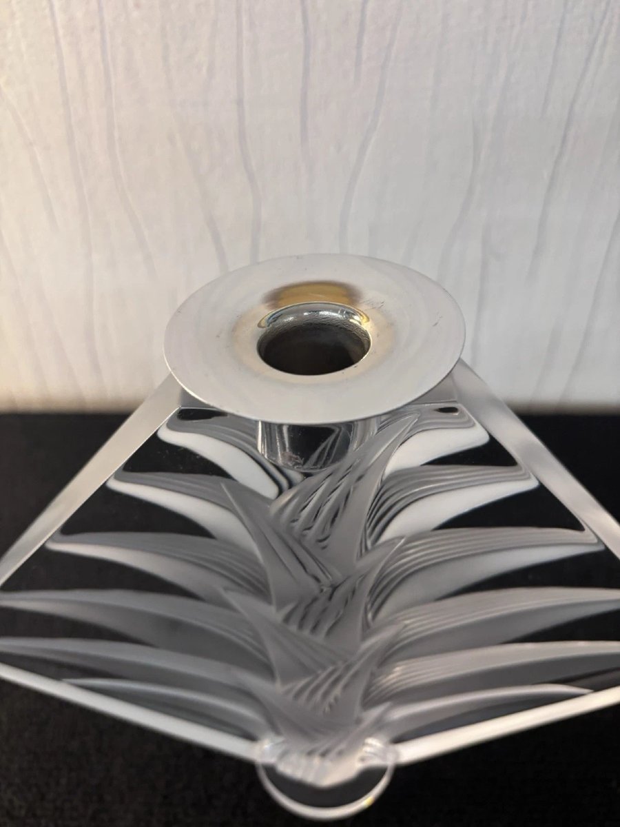 Bougeoir modèle Ravelana en cristal Lalique France-photo-1
