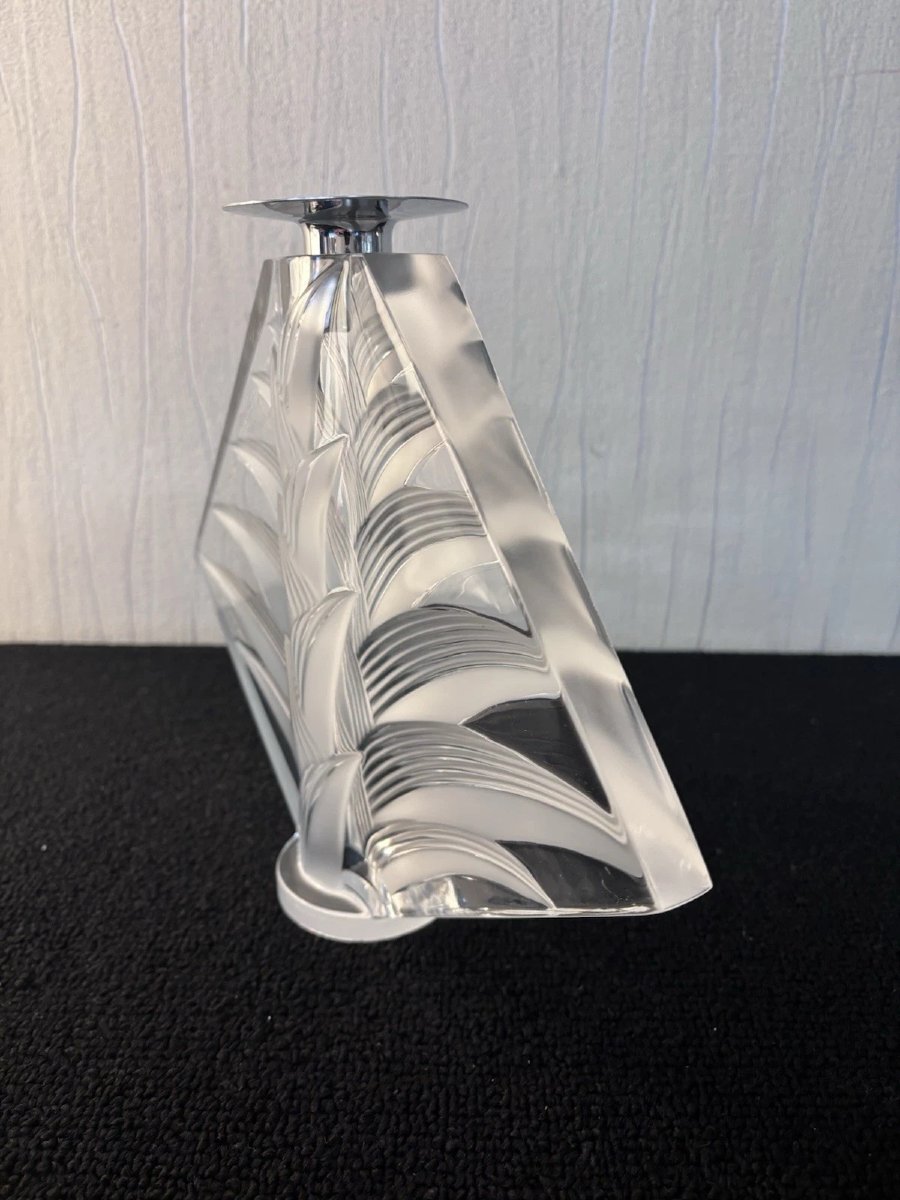 Bougeoir modèle Ravelana en cristal Lalique France-photo-2