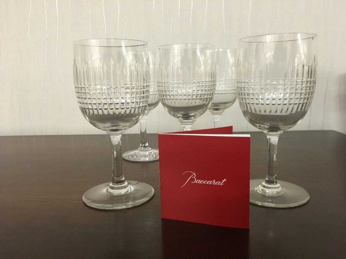 6  verres à eau modèle Nancy en cristal de Baccarat -photo-1