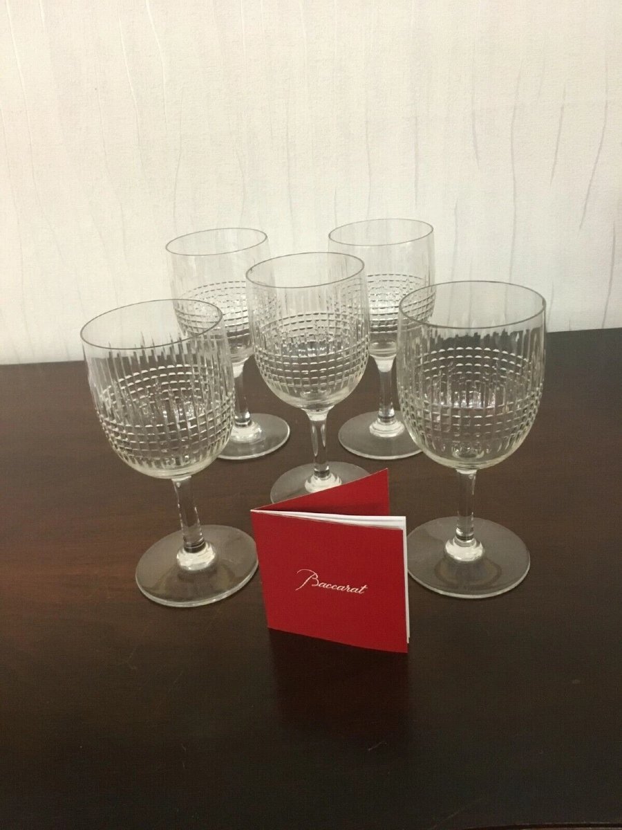6  verres à eau modèle Nancy en cristal de Baccarat -photo-2