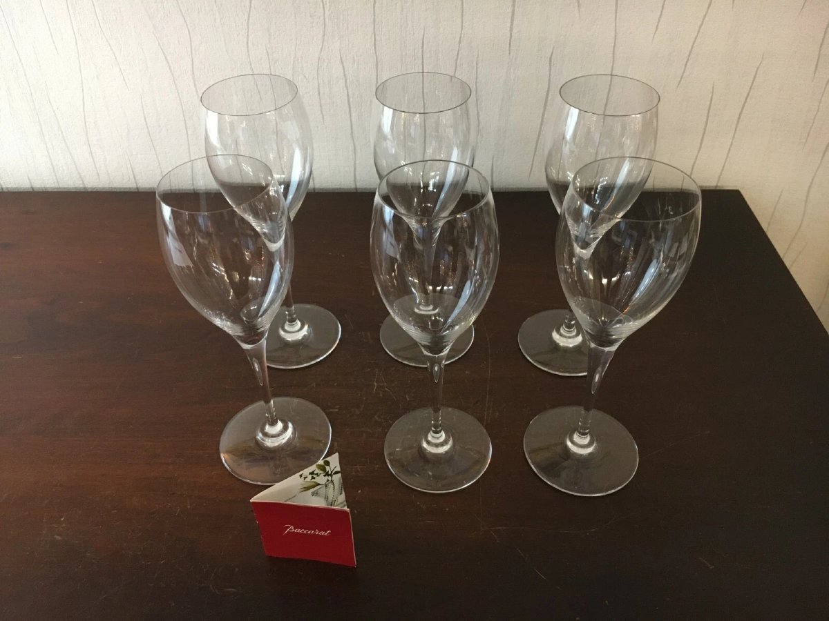 6 verres à eau modèle Saint Remy cristal de Baccarat -photo-2
