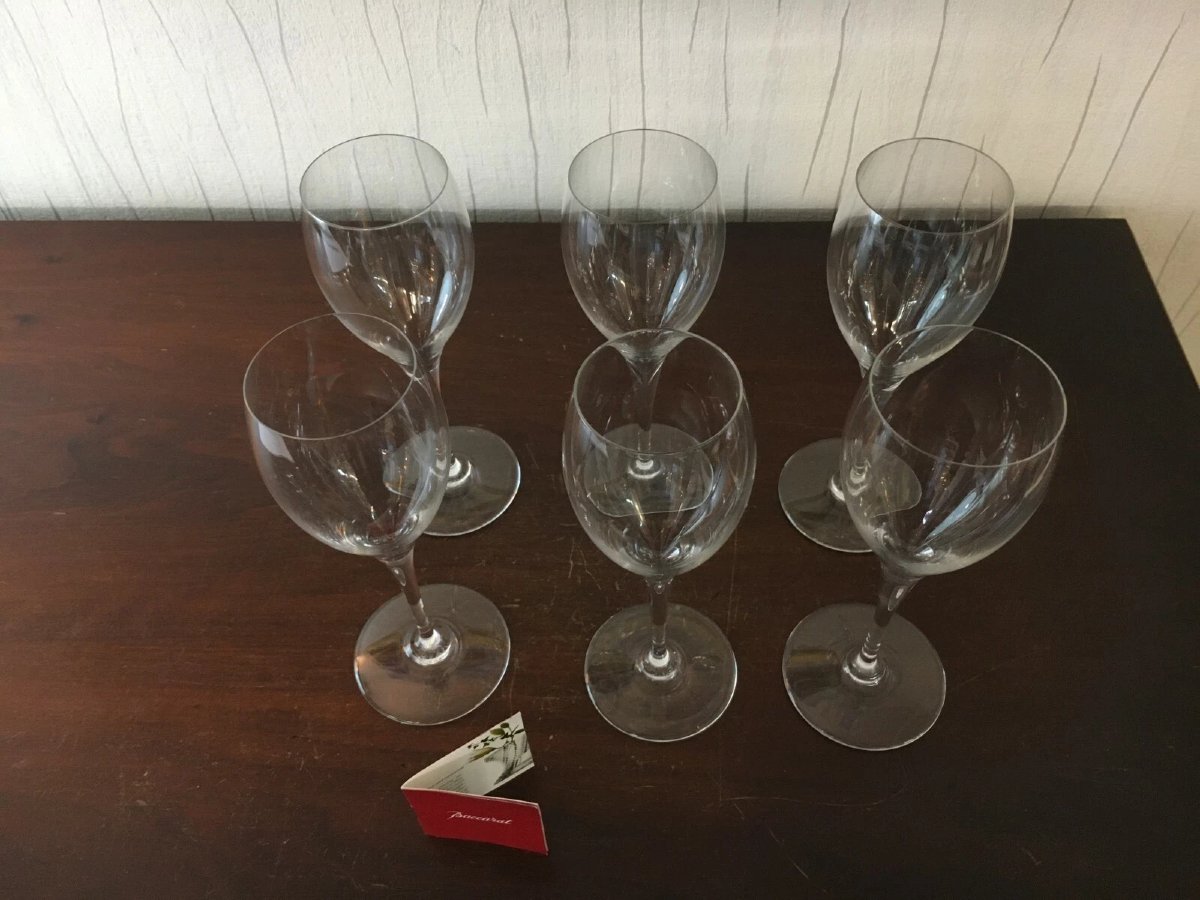 6 verres à eau modèle Saint Remy cristal de Baccarat -photo-3