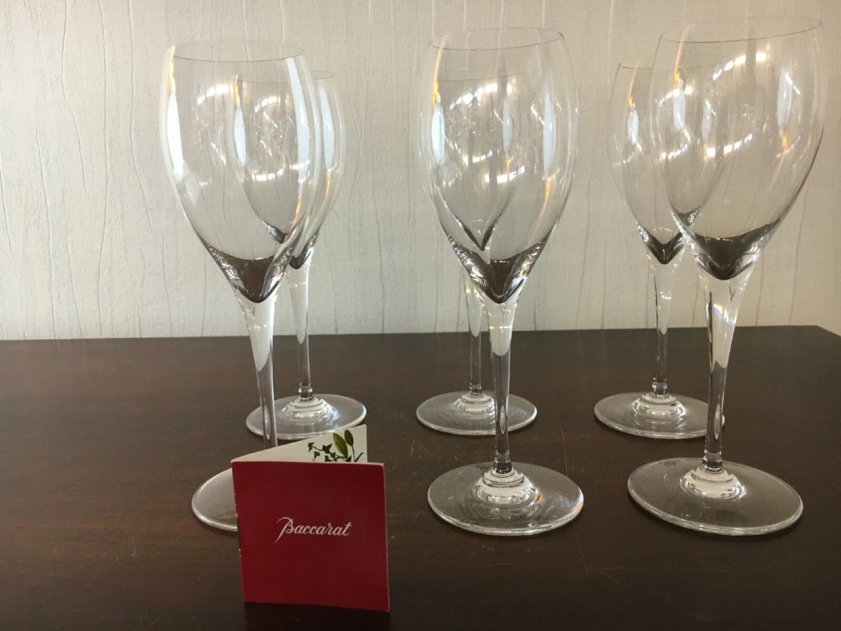 6 verres à eau modèle Saint Remy cristal de Baccarat -photo-4