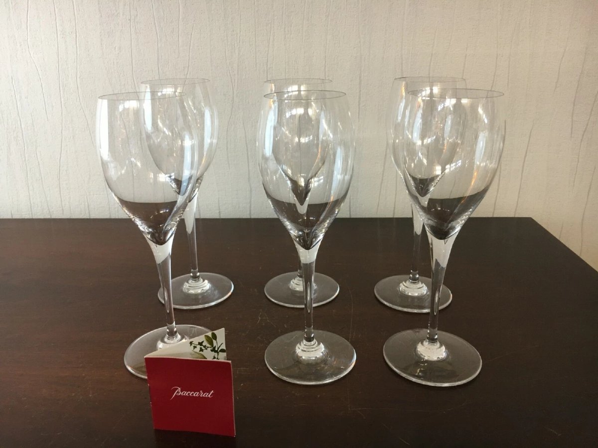 6 verres à eau modèle Saint Remy cristal de Baccarat 