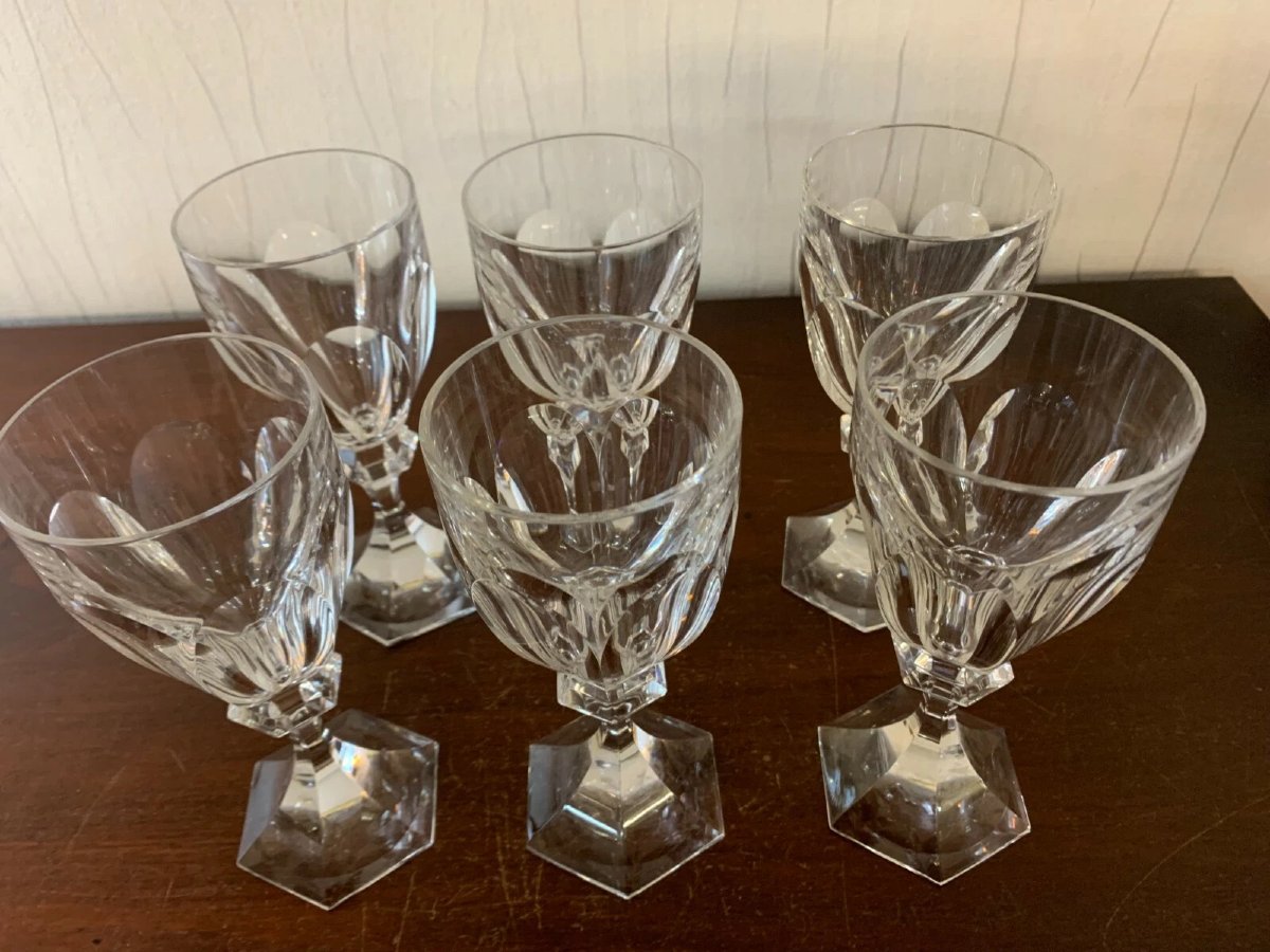 6 verres à vin rouge modèle CHAMBORD en cristal de SAINT LOUIS -photo-2