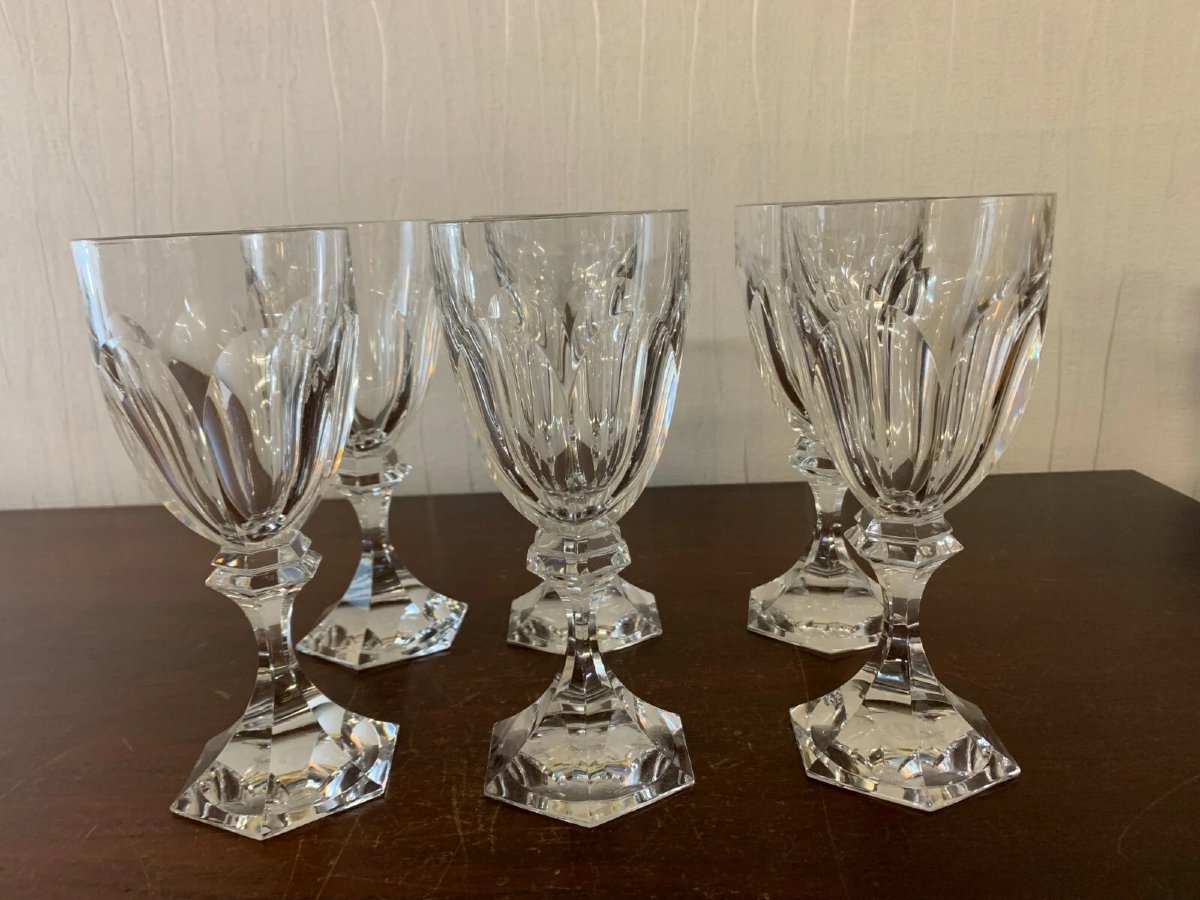 6 verres à vin rouge modèle CHAMBORD en cristal de SAINT LOUIS -photo-3