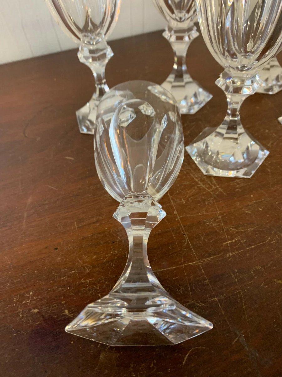 6 verres à vin rouge modèle CHAMBORD en cristal de SAINT LOUIS -photo-2