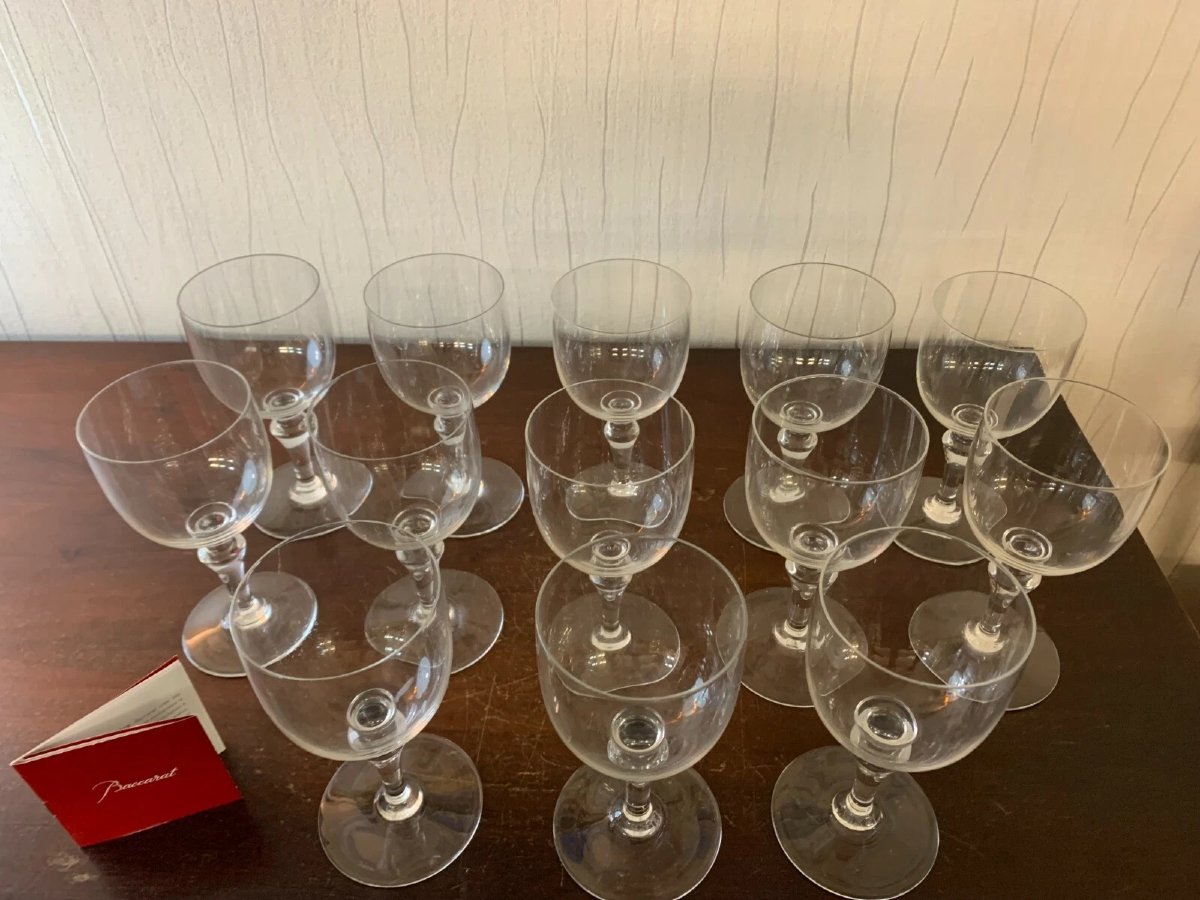 6 verres à eau modèle NORMANDIE  en cristal de BACCARAT-photo-2