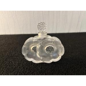 Flacon parfum 2 fleurs en cristal Lalique