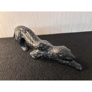 Panthère Zeila noir en cristal de Lalique France
