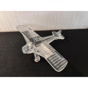 Spirit Of St Louis Crystal Aeroplane Paperweight Daum France