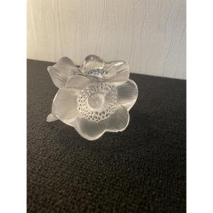 BOUGEOIR LOTUS EN CRISTAL LALIQUE
