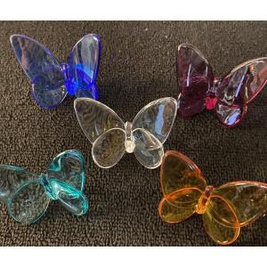 Light Or Colored Butterfly In Baccarat Crystal