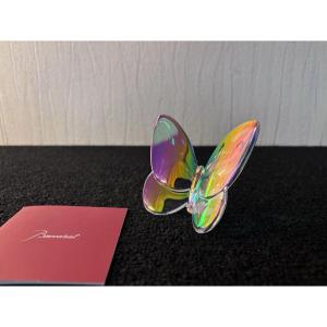 PAPILLON CLAIR IRISE EN CRISTAL DE BACCARAT