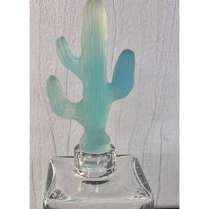 Hilton And Mcconnico Cactus Crystal Whiskey Decanter By Daum France