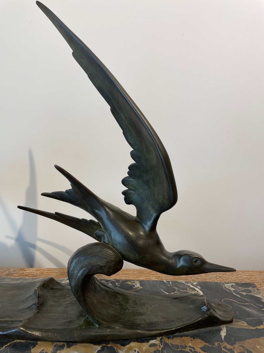 Lucien Charles Edouard Alliot (1877-1967) - Bronze - The Seagulls-photo-3