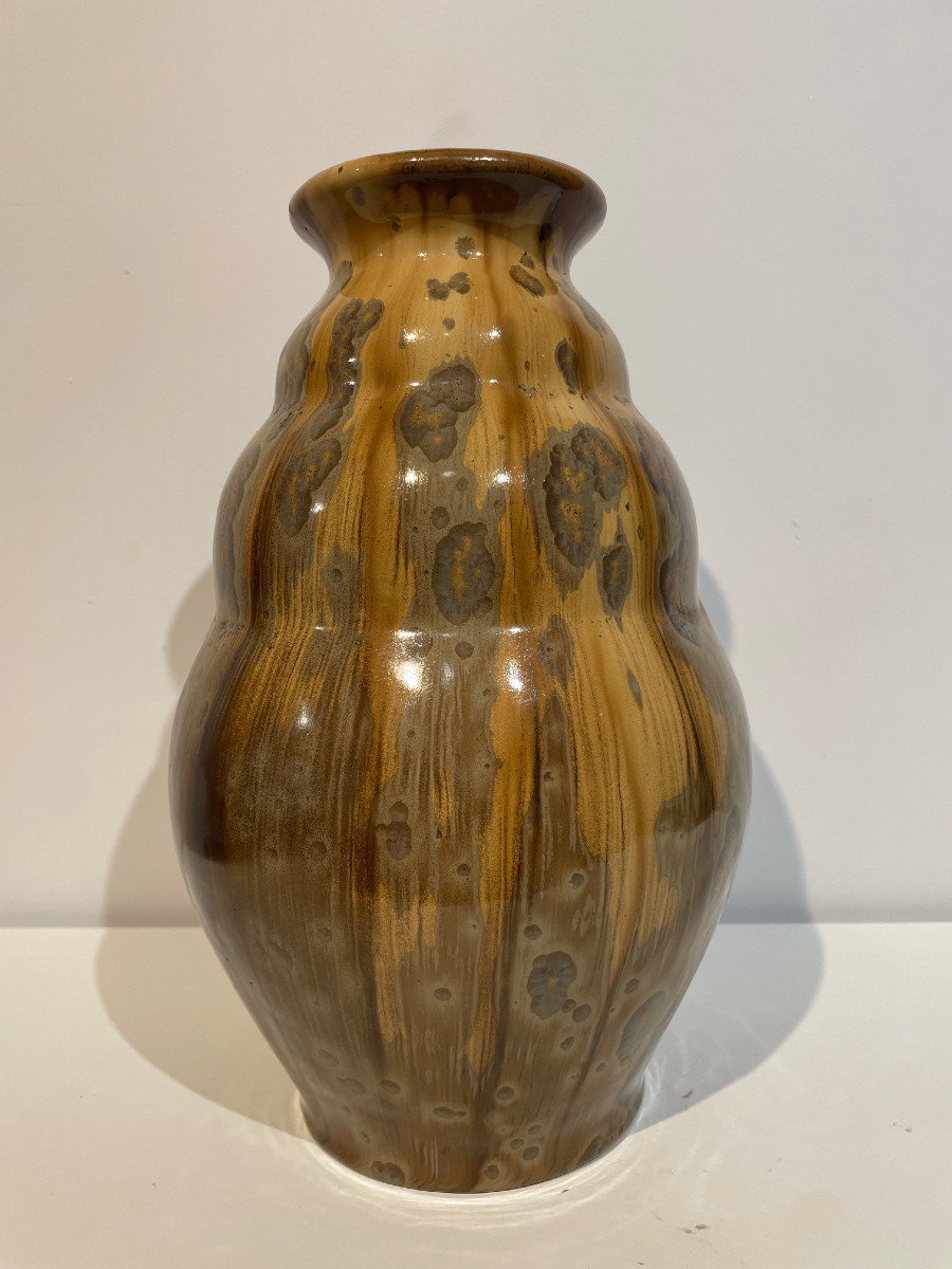 Large Art Deco Vase - Desvre - Fourmaintraux Delassus-photo-4