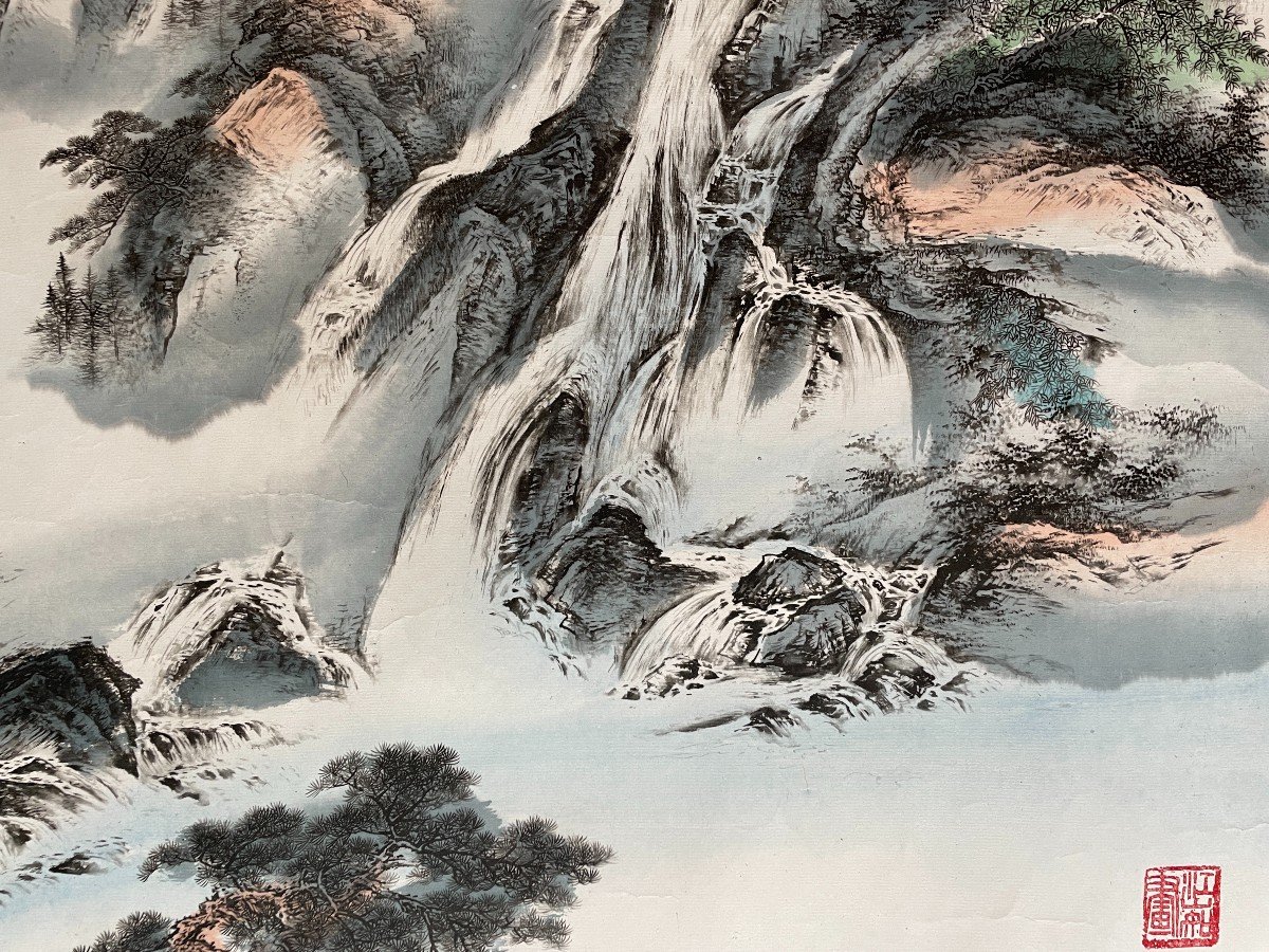 Large Mixed Media On Paper - China - Landscape 1-photo-5