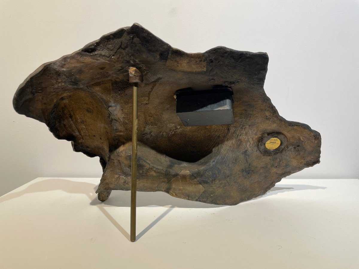 Vassilakis Takis (1925-2019) - Large Gilt Bronze - Magnetic Evidence - 1983-photo-4