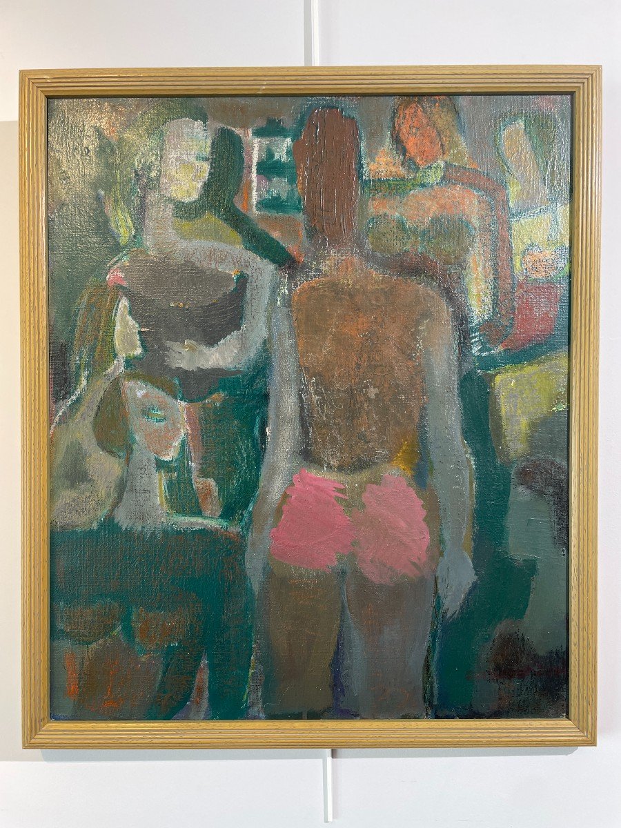 Guillaume Jean (1902-1988) - Silhouettes - Medium Format On Canvas