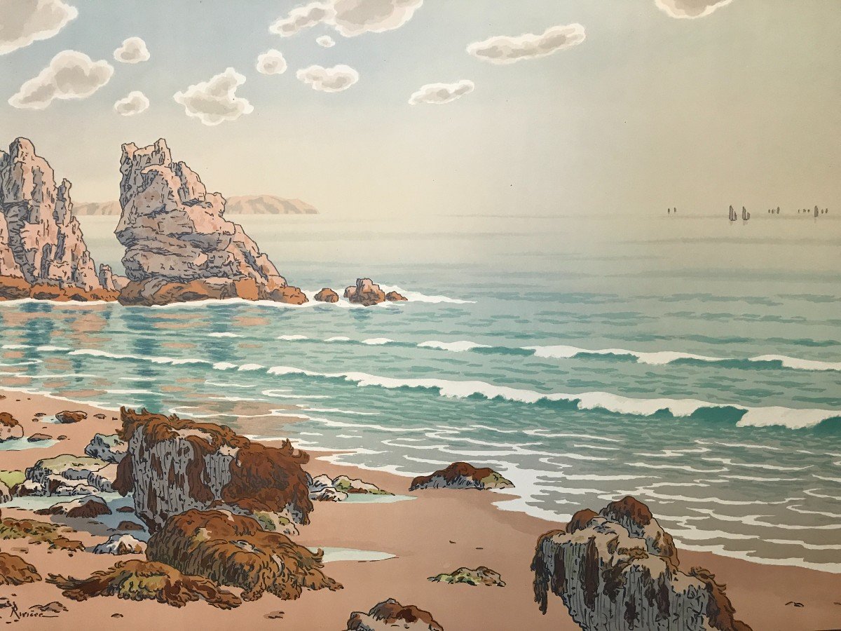 Henri Rivière (1864-1951) - The Beach-photo-3