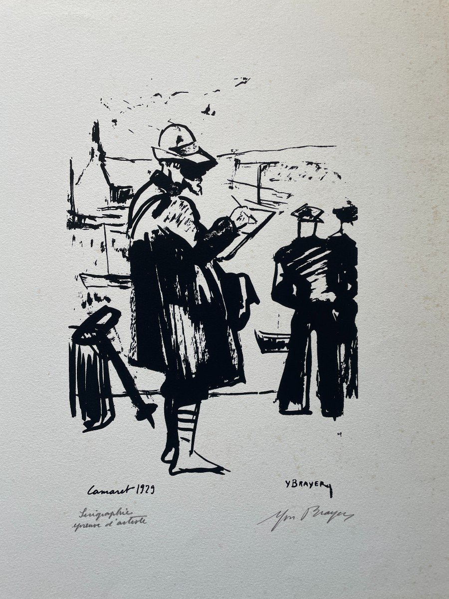 Yves Brayer (1907-1990) - Sérigraphie - Saint-Paul-Roux à Camaret
