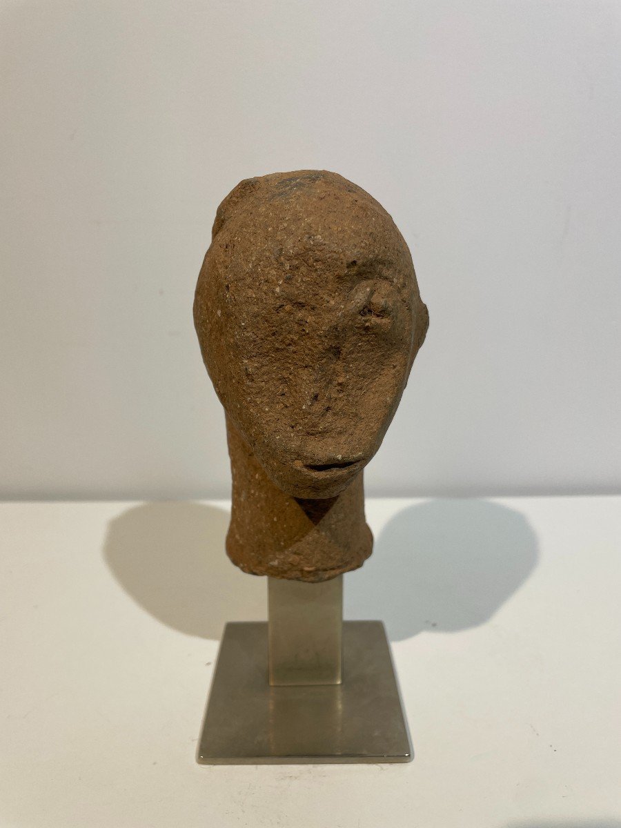 Grande Tête En Terre Cuite - Afrique - Culture Bankoni Djenné - Mali - Niger -photo-1