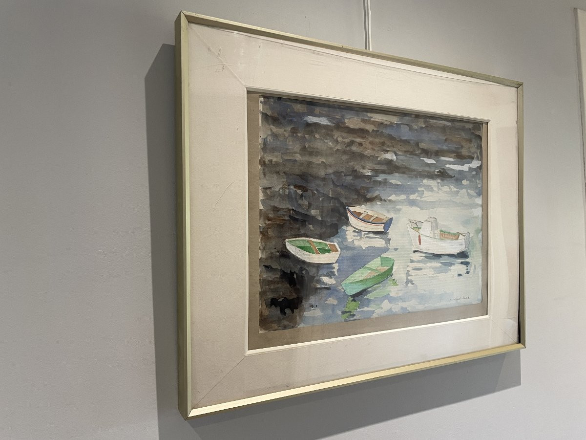 Micheline Mevel-roussel (1925-2022) - Barques à Camaret Sur Mer-photo-4
