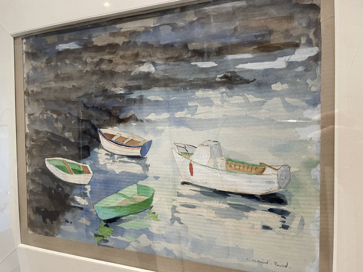 Micheline Mevel-roussel (1925-2022) - Barques à Camaret Sur Mer-photo-2