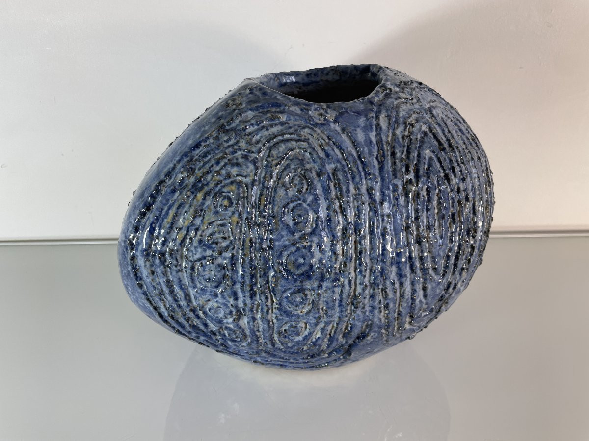Jean-paul Jappé (1936) - Keraluc - Large Pebble Vase-photo-4