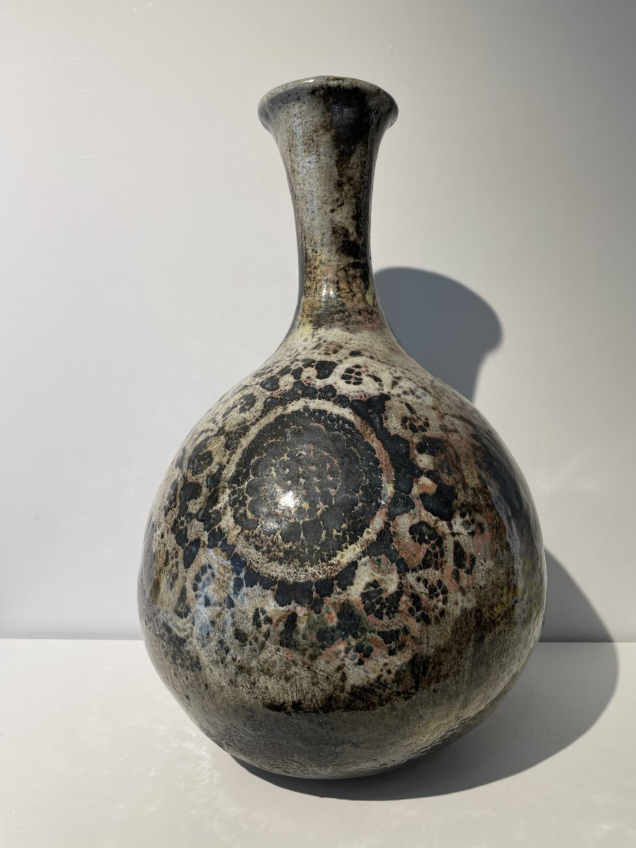 Paul Quéré (1931-1993) -  La Po(é)terie - Grand Vase Solflore-photo-3