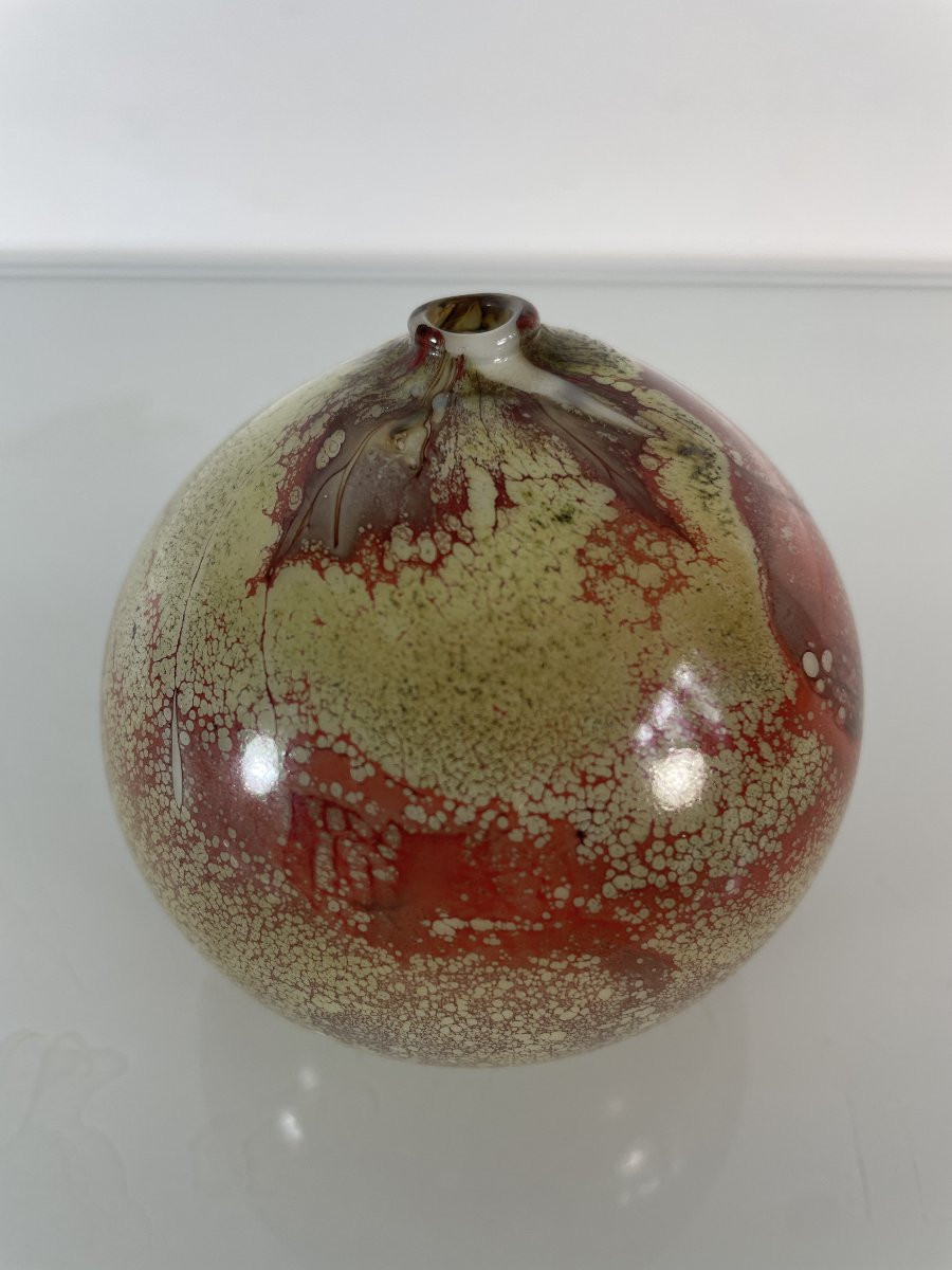 Pavel Molnar (1940) - Vase Circulaire En Verre B-photo-3
