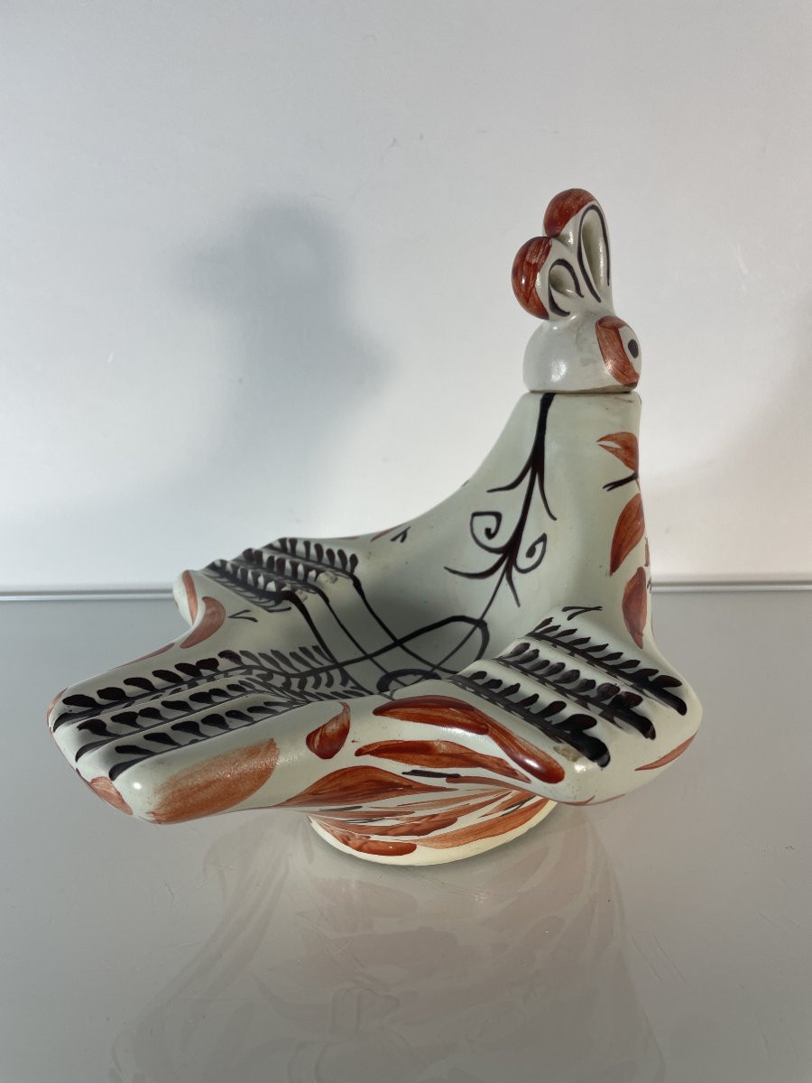 Keraluc - Rare Bouteille-Cendrier à l'oiseau-photo-4