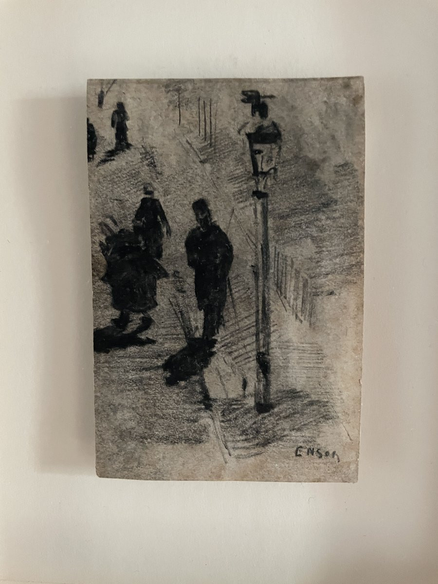 James Ensor (1860-1949) - Busy Street-photo-3