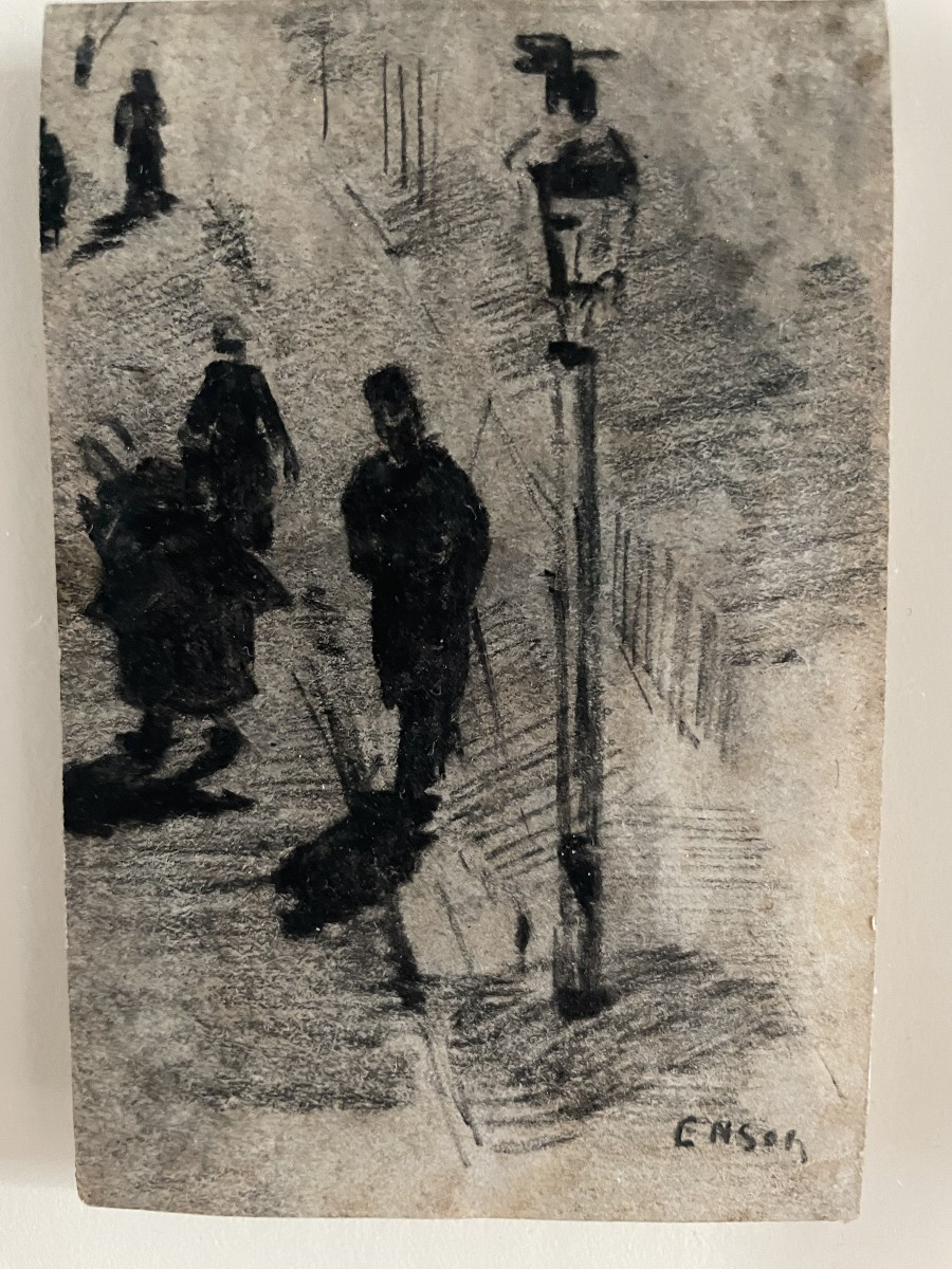 James Ensor (1860-1949) - Busy Street