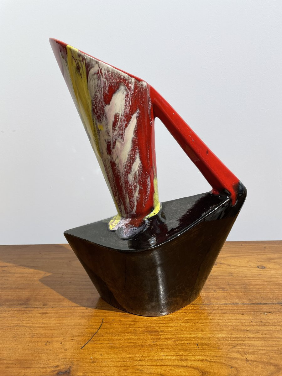 Vallauris - Large Cubist Pitcher-photo-2