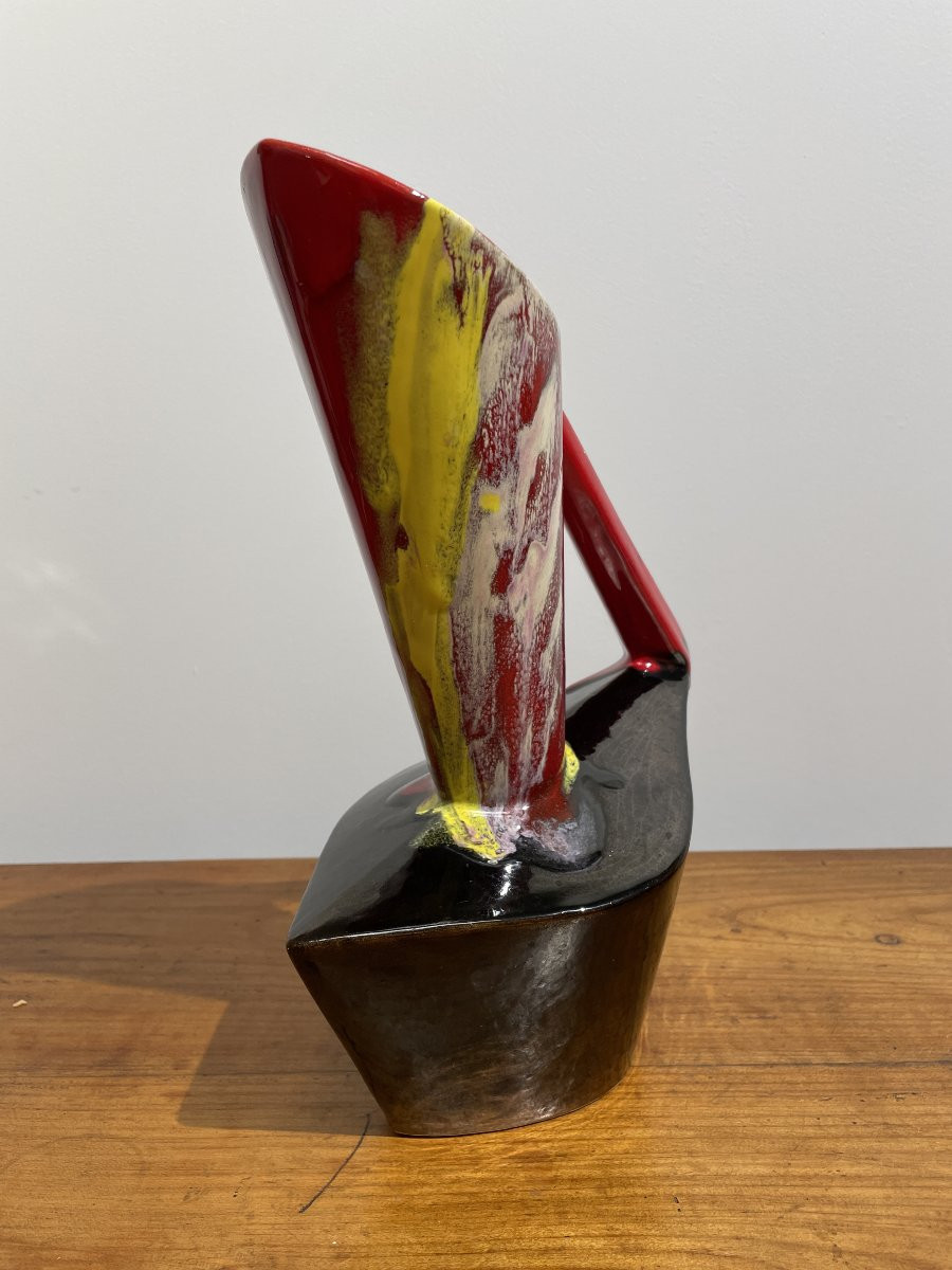 Vallauris - Large Cubist Pitcher-photo-3